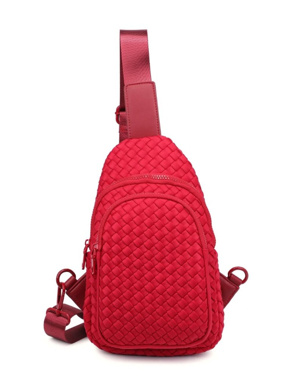 Red Beyond the Horizon Woven Neoprene Sling Backpack